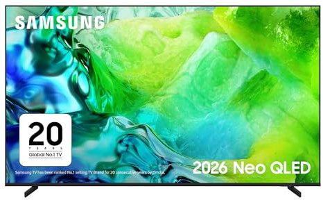 Samsung Smart TV 55-Inch QN80H Neo QLED 4K, Quantum Mini LED, NQ HDR+, Motion Xcelerator 144Hz, Dolby Atmos & OTS Lite, Gaming Hub, FreeSync Premium Pro, Knox Security, Vision AI, Alexa [2026]