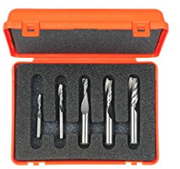 CMT 192.000.01-Estuche 5 fresas helicoidales z2 neg. hwm s=8mm DX