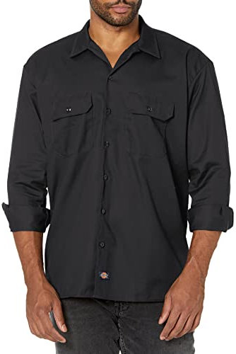 Dickies Herren Freizeithemd Long/S Work Shirt, Schwarz (Black Bk), S