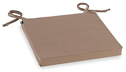 H.O.C.K. Stuhlkissen mit Bändern 40x40x4cm Outdoor Classic Uni Tabacco