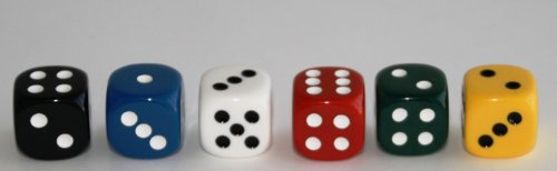 weiblespiele 05330 - Acryl-Würfel, Uni, 30 mm, 10 Stück