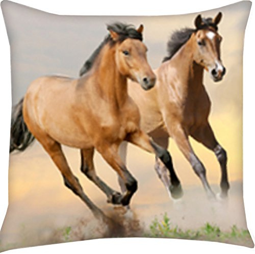 Pferde Foto-Kissen Galopp, 40x40cm