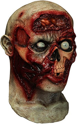 Digitally Animated Pulsing Zombie Brains Head Mask