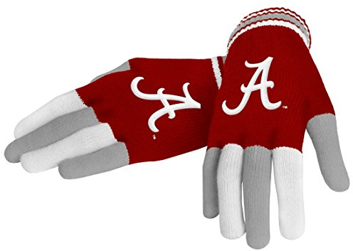 FOCO Unisex-Erwachsene NCAA College Logo Multi Color Team Knit Handschuhe, Alabama Crimson Tide, 9-1484
