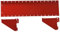 Wand Kontrolle asm-sh-1604 10,2 cm Tief Stecktafel Regal Montage für Stecktafel und Schlitz Werkzeug Board 4 Inch rot