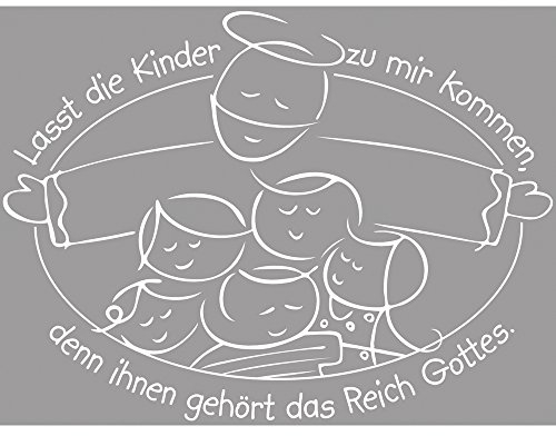 Rayher Holz Stempel Lasst die Kinder kommen., Gummi, Grau, 0.9 x 0.7 x 0.26 cm