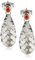 caï women Damen-Ohrstecker 925 Sterling Silber rhodiniert Zirkonia orange