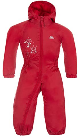 Trespass Baby Dripdrop Rain Suit, Signal Red, 6-12 Months