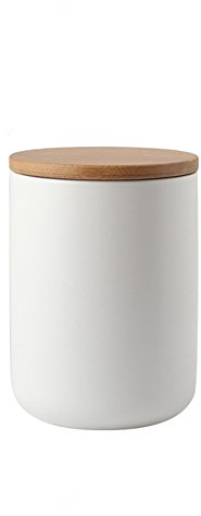 OnePine Vorratsdosen Keramik mit Bambusdeckel Vorratsdose Kaffeedose Teedose - 800ml/27 oz Keramik Aufbewahrungsdosen für Tee Kaffee Bohne Zucker Gewürz Nüsse Korn