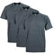 Pro Club Men's 3-Pack Heavyweight Cotton Short Sleeve Crew Neck T-Shirt, Charcoal, Medium