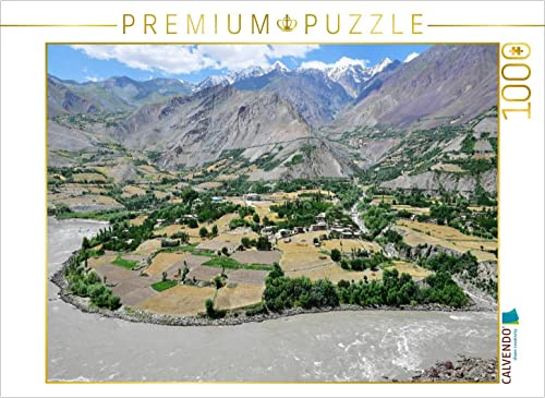 CALVENDO Puzzle Flussoase, Panj Fluss, Wakhan Korridor, Afghanistan | 1000 Teile Lege-Größe 64 x 48 cm Foto-Puzzle für glückliche Stunden