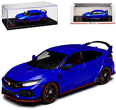 True Scale Model Hon-da Civic Type-R 10. Generation Limousine Blau Linkslenker Ab 2015 1/43 Modell Auto