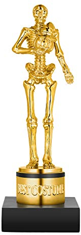 Toyvian Halloween Best Costume Skelett-Pokal Halloween Skull Party Favor Preise Game Awards Kostümwettbewerb Trophy Leckereien Kinder Goodie Bag FüR KostüMwettbewerbe Und Halloween-Feiern