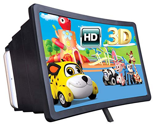 Anzhee Soporte para teléfono Celular, Lupa de Pantalla Universal para teléfono móvil, Ajustable, Plegable Amplificador ampliadora de Pantalla, Compatible con Todos los Smartphones, Diseño Elegante