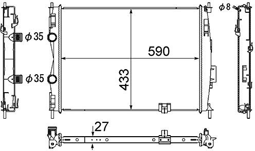 MAHLE CR 1074 000S Kühlmittelkühler