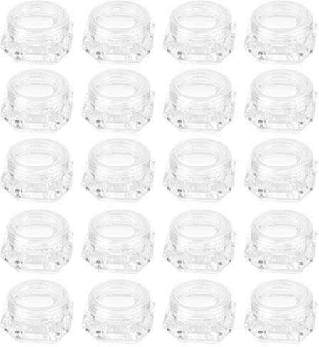 Minkissy Lippenstift 20 Stück Mini Kosmetik Dosen Proben Kosmetik Beh?lter 5g Diamant Form Dosen Schraubverschluss Nachfüllbar Lotion Lippenbalsam Nailart Creme Perlen Strasssteine Beh?lter