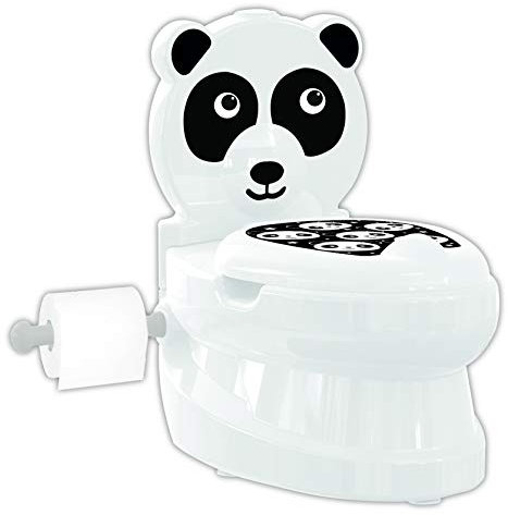 Pilsan Siège de chaise d'apprentissage de la propreté pour garçons et filles, petite taille avec couvercle, support de papier toilette et son de chasse d'eau, toilettes d'apprentissage de la propreté