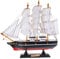 VOSAREA 24cm Holz Segelboot Modell Segelschiff Maritime Deko Holzboot Piratenschiff Holzschiff Mediterraner Stil Boot Schiff für Weihnachten Tischdeko Wohnzimmer Büro Schreibtisch Deko