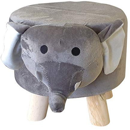 Fachhandel Plus Kinderhocker Elefant Tiermotiv Sitzhocker Polsterhocker Kinderstuhl Tierhocker Kinderzimmer Spielzimmer