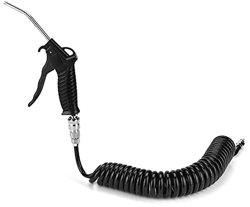 Chacerls Souffleur Air Comprimé,Pistolet Embout Compresseur Air Industriel Kit de Soufflage de Vent Pneumatique avec Connecteur EU + tuyau en PU