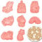 Flyftrey 8 PCS Ausstechförmchen Einhorn, Einhorn Keksausstecher, Plätzchenformen für Kinder, Fondant Ausstechformen, Cookie Cutter, Cookie Backen Form, Kinder Backen Küche Zubehö
