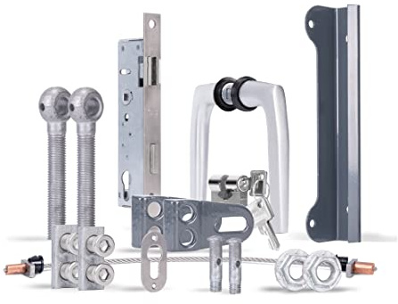 Alberts 652807 Zubehör-Set Flexo Plus | für Einzeltore | Stahl roh, feuerverzinkt anthrazit kunststoffbeschichtet RAL 7016