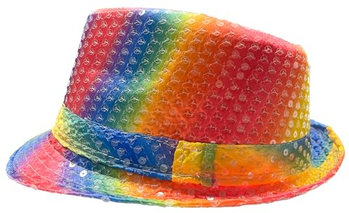 Brandsseller Paillettenhut Unisex Glitzerhut Partyhut Verkleidung Karneval Silvester - Bunt