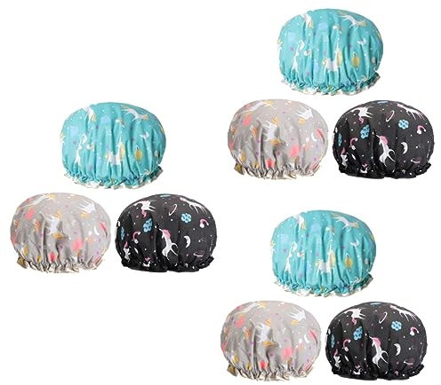 Beaupretty 3 Set di Eleganti Cuffie da Color Grigio Lago - Doppio - Protegge i Danni Dell'acqua 3 Pezzi*3