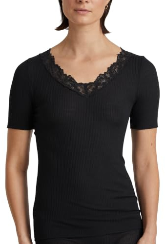 CALIDA Silky Wool Joy T-Shirt Damen | aus Wolle-Seide, Feinripp, temperaturausgleichend, geruchshemmend
