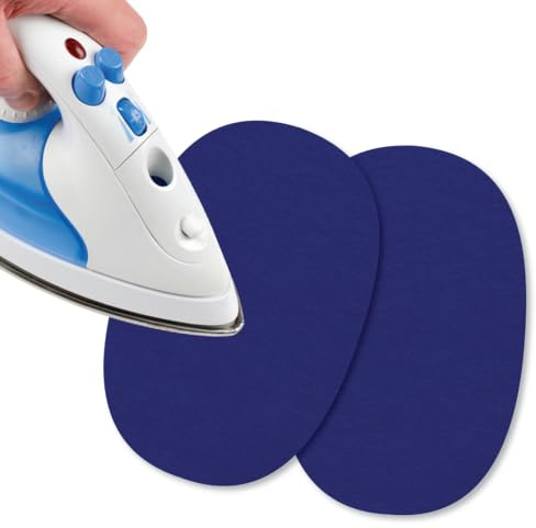 USIT, 2pcs Jersey Iron-On Mini Patches, 4x5, Ideal for Repairing Tracksuits, Shirts and Sports Trousers, Sport Blue