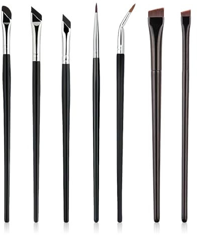 ZYKORT 7 Pezzi Set Pennelli Trucco Occhi, Set Pennelli Make Up Professionale Occhi con Pennello Eyeliner, Pennello Sopracciglia, Pennello Ombretto Occhi, Pennello per Correttore
