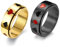 ARHZ 2 Stücke Spinner Ring - Spinner Ring Damen - Ringe Herren - Stainless Steel Ring - Fidget Ring - Spielkartenmuster-Spinring - Geeignet für Männer und Frauen(Durchmesser: 19,9 mm, Umfang: 62,4 mm)