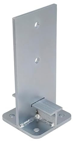 Concealed Fence Post Bracket, Galvanised Steel, Heavy Duty Pergola Support Base (1, 140mm)