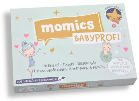MOMICS BABYPROFI - Babyparty Spiel | Geschenk zu Schwangerschaft, Geburt, Baby | Babyshower Geschenk
