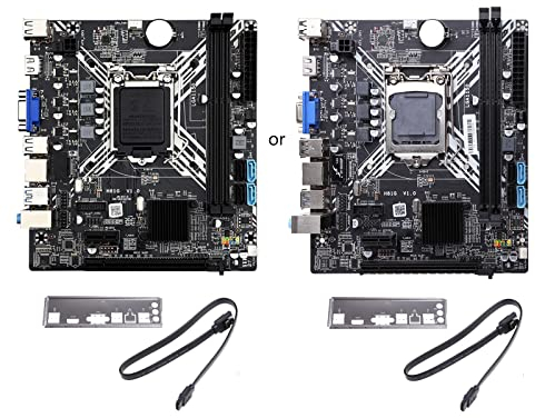 Placa base para H81G H81G-LGA 1150 DDR3 16GB USB3.0 SATA2.0 H81 100M Fast Ethernet M-Atx Desktop Mainboard para Desktop Motherboard CPU Combo Upgrades Pcie Gaming con procesador