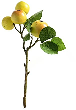 3 Stück Künstliche Apfelzweige mit Blättern, Künstliche Obstzweige, Simulierte Kleine Apfelzweige, Dekoration, Künstliche Blumen, Künstliche Grünpflanze für Vasen, Zuhause(#1)