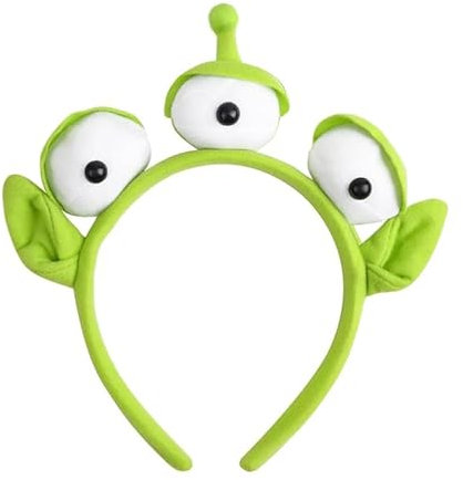 Bandeau à trois yeux, bandeau extraterrestre à trois yeux, bandeau à yeux mignons, bandeau oreilles d'extraterrestre, couvre-chef amusant pour cosplay, Halloween, fête, prise de photos, lavage du
