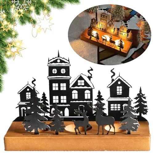 Kerzenhalter Adventskranz Schwarz für 4cm Teelicht, Kerzeneinsatz Tafelkerzen, Kerzenständer Metall Modern, Kerzenhalter Stumpenkerzen, für DIY Adventskranz Deko Weihnachten Kerzenteller