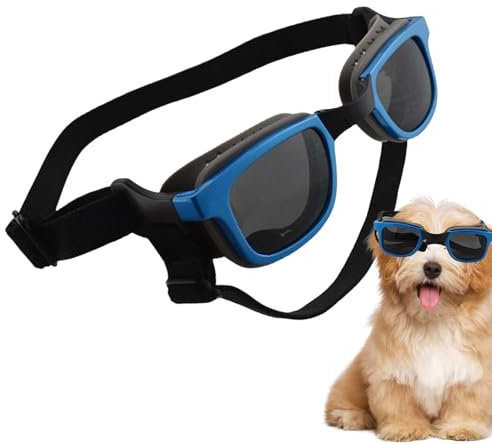 UV Protection Pet Sunglasses, Windproof Dog Goggles, Waterproof Pet Accessories, Dustproof Pet Glasses, Medium Breed Dog Goggles, .31 x 1.57inches for All of Your pet’s Outdoor Activities.