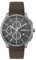 BOSS Chronograph Quarz Uhr für Herren Kollektion Peak 2.0 mit Graues Lederarmband - 1514187