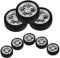 DRESSOOS 8st Spielzeugautoreifen Modellräder Für Autos Handwerk Auto Räder Rc-Auto-spielzeugrad Räder Für Kleinkinderautos Räder Für Spielzeugautos Kinder Kleine Räder DIY-räder Black Gummi