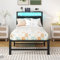 VERFARM 3ft Single Bed Frames with Wooden Storage Headboard Shelf and Charging Station/LED Lights, Heavy Duty Metal Bed Frame Single, No Box Spring Needed, Noise Free, Strong Steel Slat Support, Black