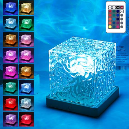 GOMETY Projecteur Ciel Étoilé LED: 16 Couleurs RGB Polar Light Aurora Projection, USB Rechargeable Lampe Vagues d'eau, pour Chambre Et Chambre des Enfants (Blanc)