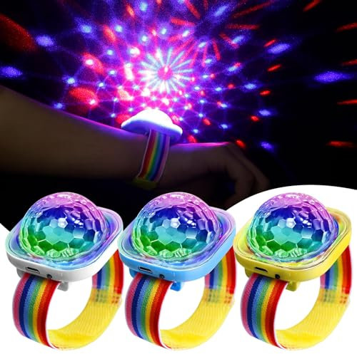 Mini Discokugel, 3 Stück Disco Ball Licht, 5 Modi Partylicht, Disco-Kugel Wiederaufladbar