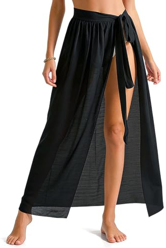Strand Tuch Damen Sarong Pareo,Sommer Bikini Must Strandkleid Rock Wickelrock Kleid,Urlaub Sarong Wickeltuch Lang,überwurf Strandrock mit Badeanzug für Summer