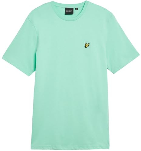 Lyle & Scott Mens Logo T-Shirt Short Sleeve Lifestyle Cotton Aqua Marine L
