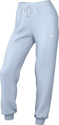 Nike Sportswear Phoenix Fleece Damen-Trainingshose Mit Mittelhohem Bund, Blue Tint/Sail, FZ7626-423, L