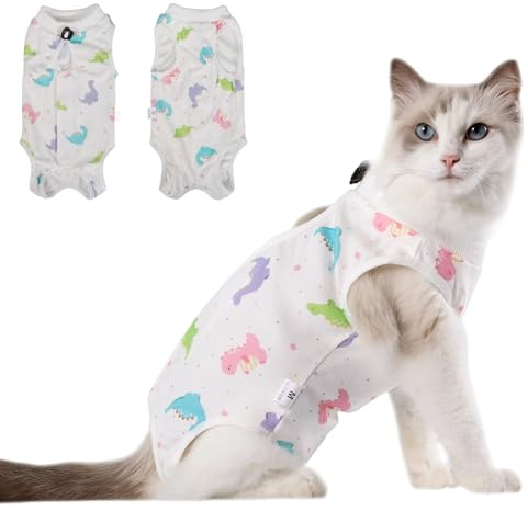 DoggieKit Cat Surgery Recovery Suit, Kitten Onesie for Spay Abdominal Wound