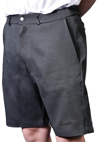 Henselite Style23 Men's Lawn Bowling Shorts, Polyester Spandex Twill, Elasticated Waist, Multiple Colours