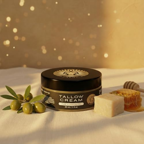 Premium Whipped Tallow Creme – Pure & Unscented – Dermatologisch getestet Urteil sehr gut - Handgemacht – 100% grasgefütterter Rindertalg – Natürliche Pflege – Duftfrei & Ohne Konservierungsstoffe